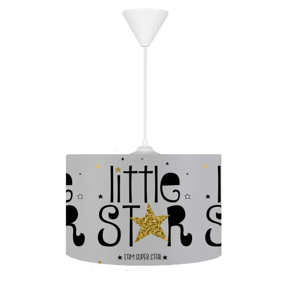 HV333G Little Star Yıldızlı Gri Çocuk Odası Sarkıt Avize - HALI VAGONU