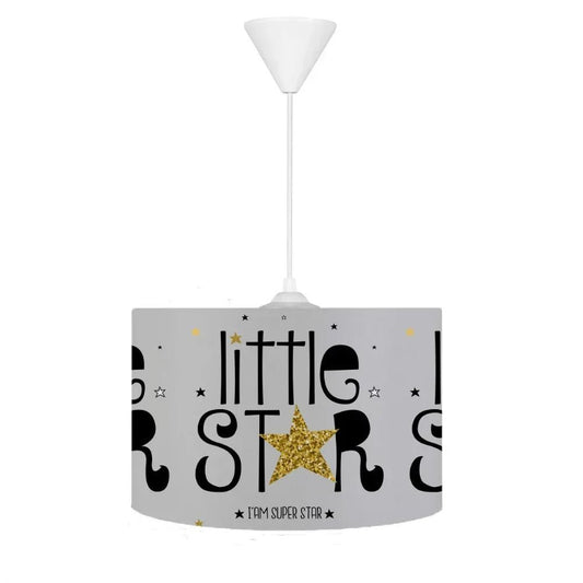 HV333G Little Star Yıldızlı Gri Çocuk Odası Sarkıt Avize - HALI VAGONU