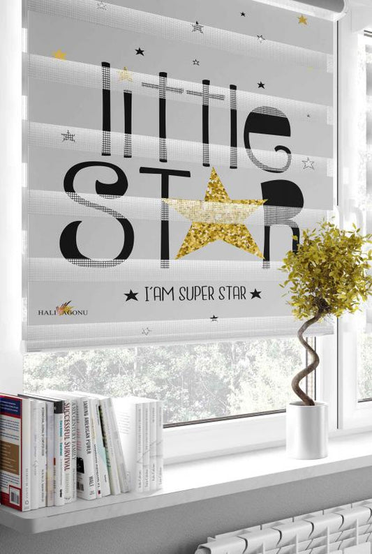 HV333G Little Star Zebra Perde, zebra tasarımı ile modern ve şık bir görünüm sunan perde.