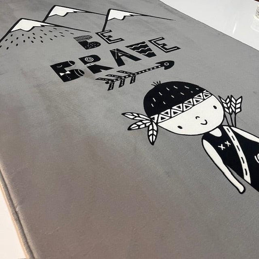 HV334G Okçu İskandinav Gri Çocuk Odası Halısı - Yumuşak, Kolay Temizlenebilir, 3 Kalite Seçeneği - HALI VAGONU