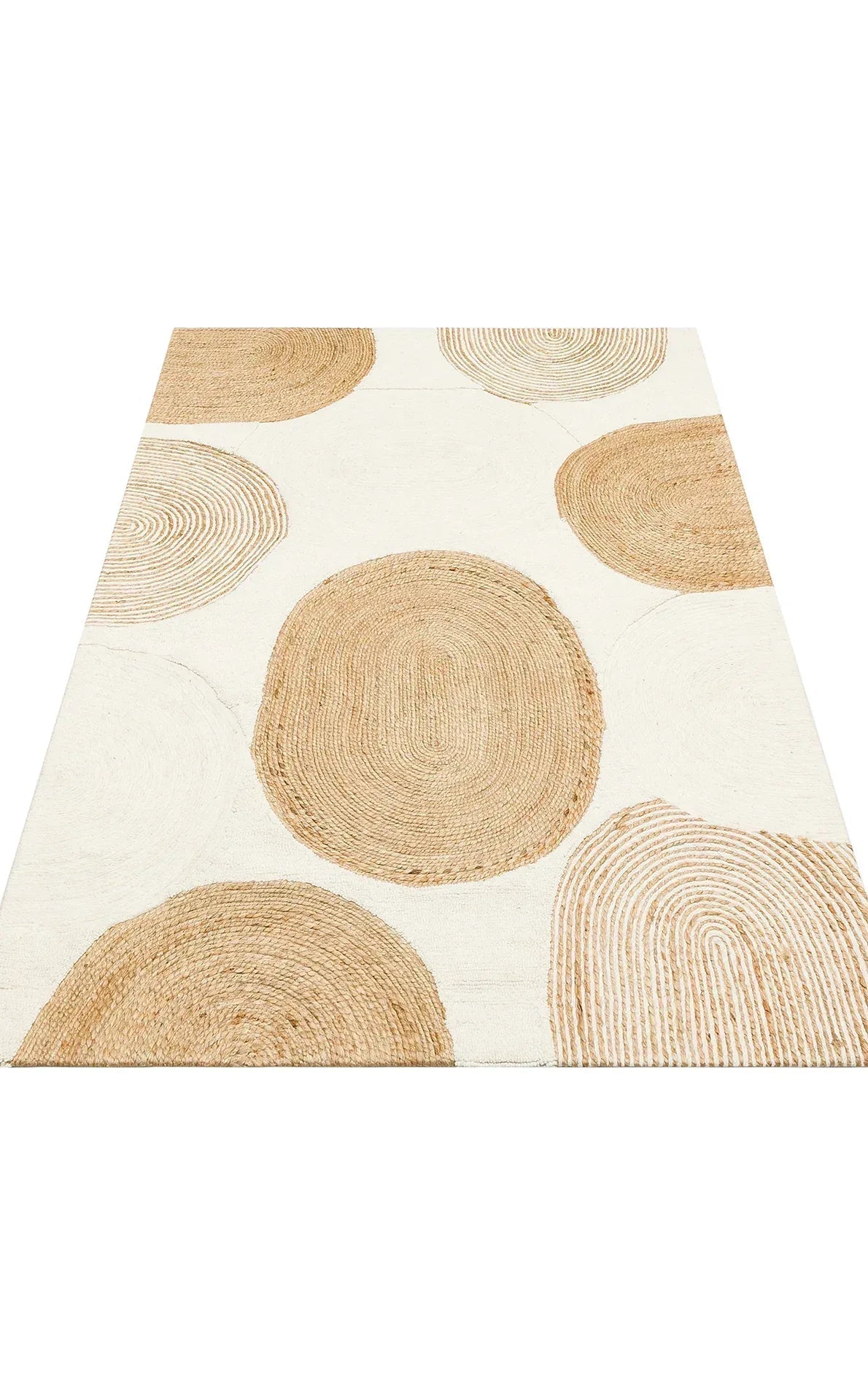 JADE 902 NATURAL WHİTE Naturel Kazak Örgü Desenli El Dokuma Örgü Halı - HALI VAGONU