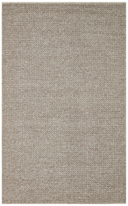 JADE BASKETWEAV BROWN Naturel Kazak Örgü Desenli El Dokuma Örgü Halı - HALI VAGONU