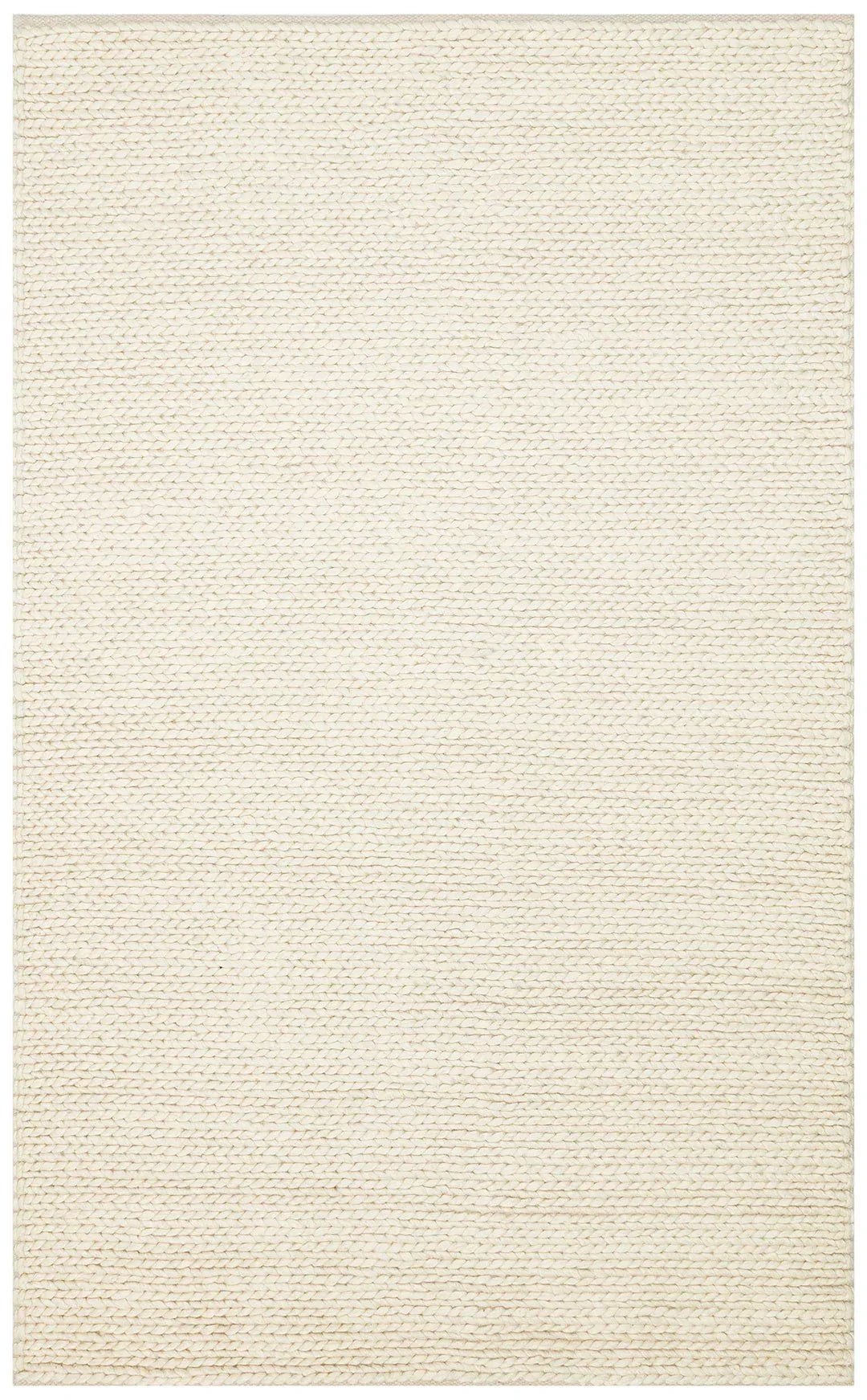 JADE BASKETWEAV CREAM Naturel Kazak Örgü Desenli El Dokuma Örgü Halı - HALI VAGONU