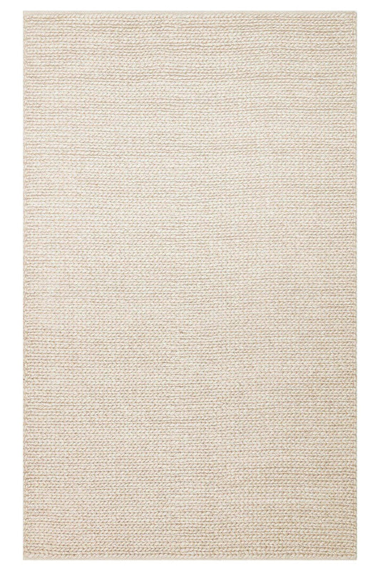 JADE BASKETWEAVE BEIGE Naturel Kazak Örgü Desenli El Dokuma Örgü Halı - HALI VAGONU