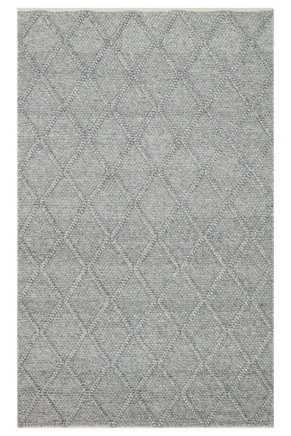 JADE DIAMOND GREY Naturel Kazak Örgü Desenli El Dokuma Örgü Halı - HALI VAGONU