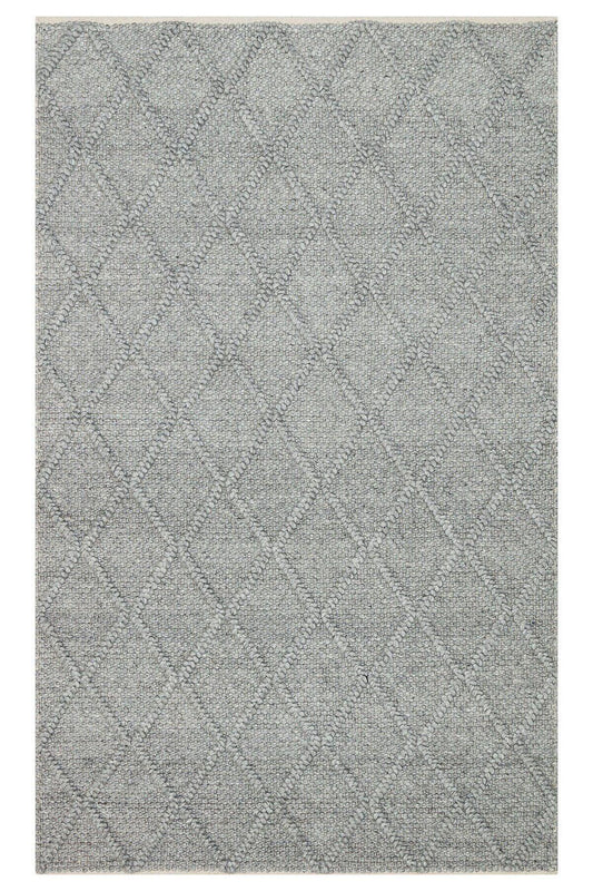 JADE DIAMOND GREY Naturel Kazak Örgü Desenli El Dokuma Örgü Halı - HALI VAGONU