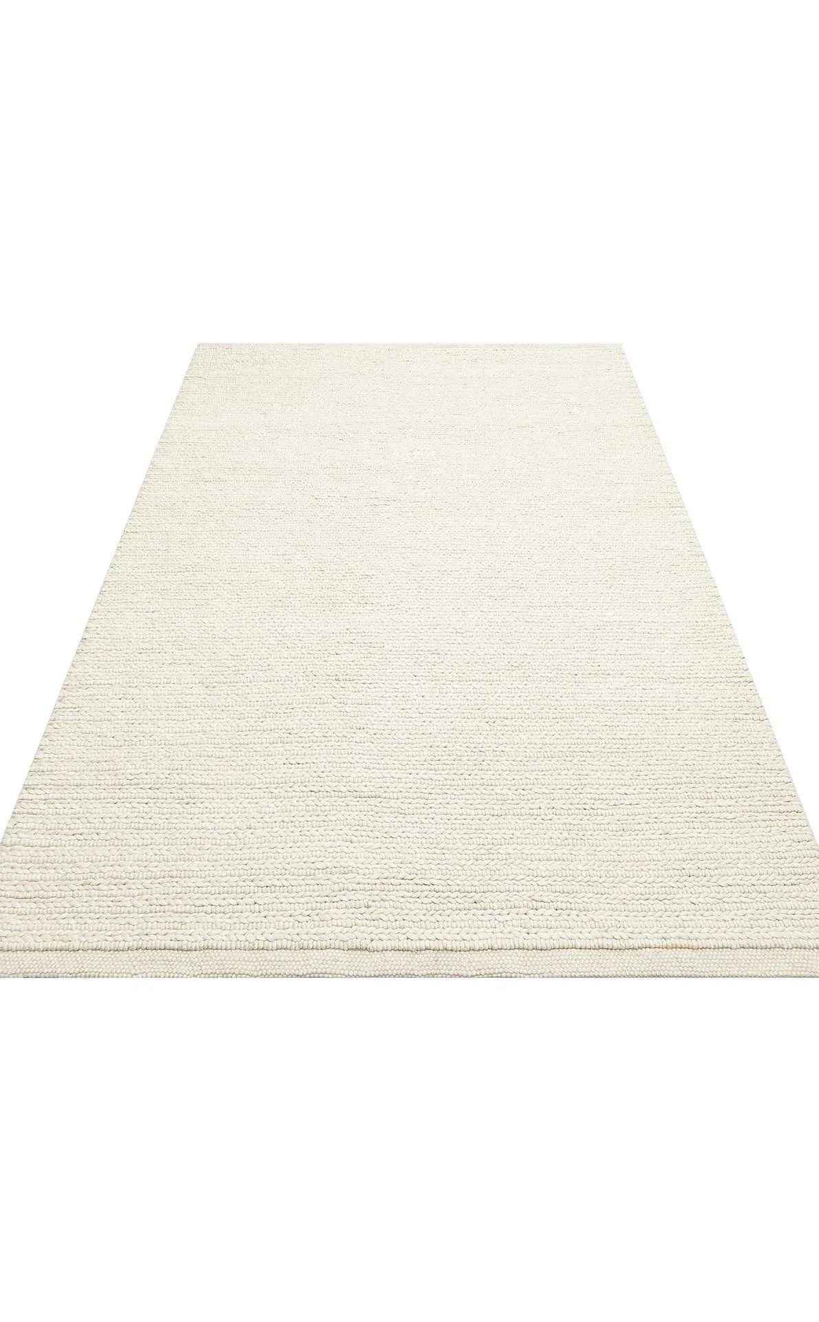 JADE JD 07 WHİTE Naturel Kazak Örgü Desenli El Dokuma Örgü Halı - HALI VAGONU