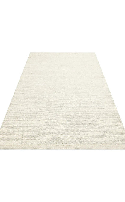 JADE JD 07 WHİTE Naturel Kazak Örgü Desenli El Dokuma Örgü Halı - HALI VAGONU