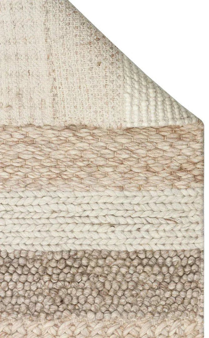 JADE LANGDON NATURAL Naturel Kazak Örgü Desenli El Dokuma Örgü Halı - HALI VAGONU