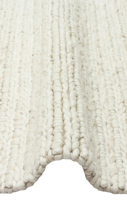 JADE LD 07 L.BEIGE Naturel Kazak Örgü Desenli El Dokuma Örgü Halı - HALI VAGONU