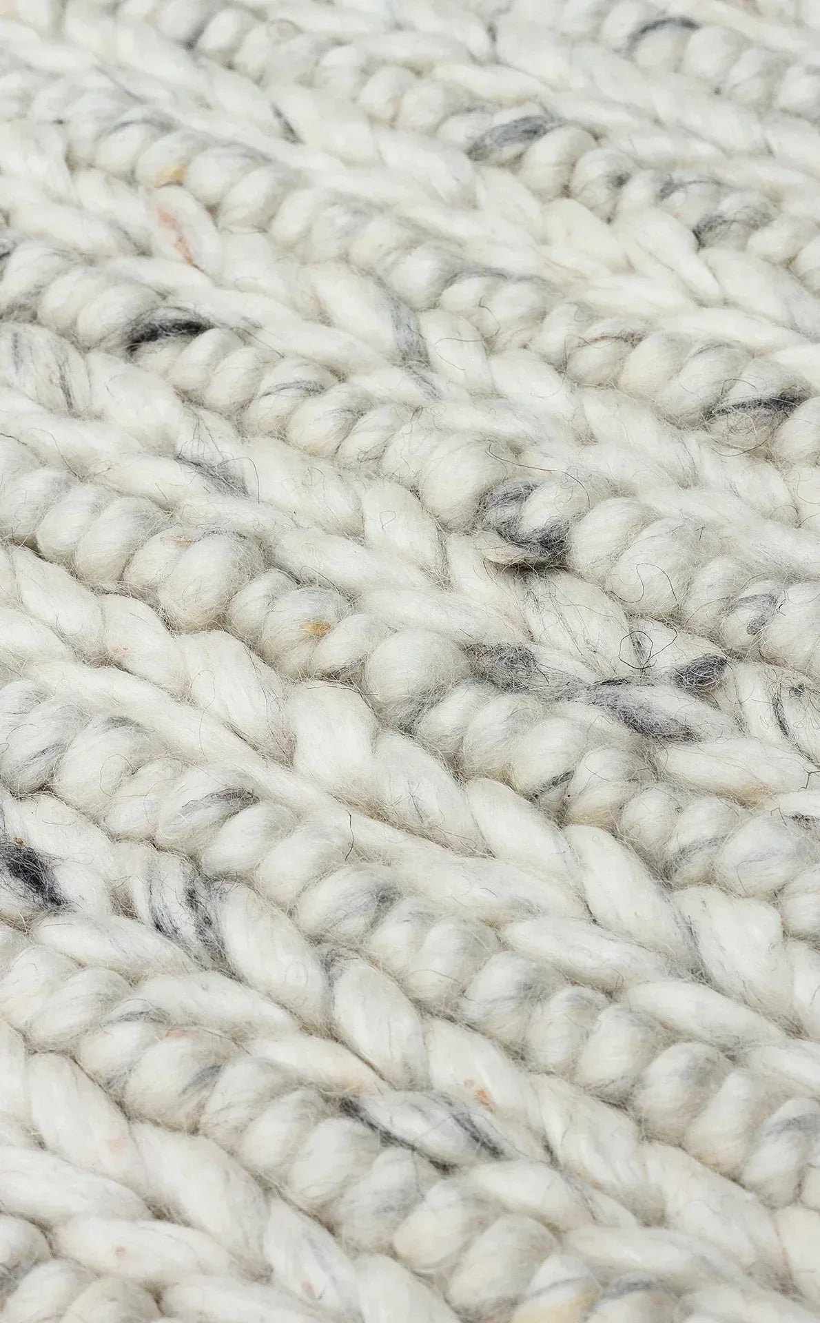 JADE LD 07 L.GREY Naturel Kazak Örgü Desenli El Dokuma Örgü Halı - HALI VAGONU