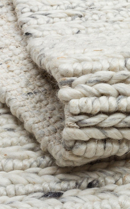JADE LD 07 L.GREY Naturel Kazak Örgü Desenli El Dokuma Örgü Halı - HALI VAGONU