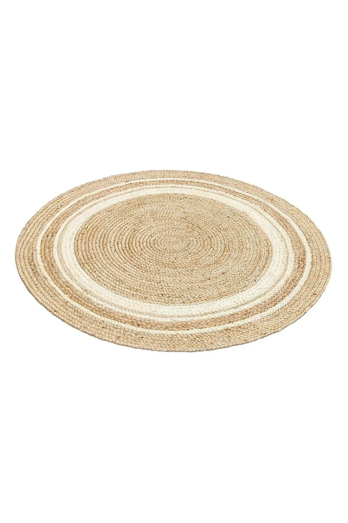 Juno Ech 01r Natural Whıte El Dokuma Naturel Jüt Hasır Halı - HALI VAGONU