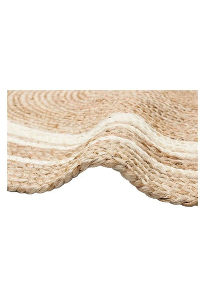 Juno Ech 01r Natural Whıte El Dokuma Naturel Jüt Hasır Halı - HALI VAGONU