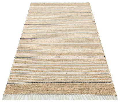Juno Jüt Ech 05 Natural Grey Flatweave El Dokuma Naturel Jüt Hasır Hal - HALI VAGONU