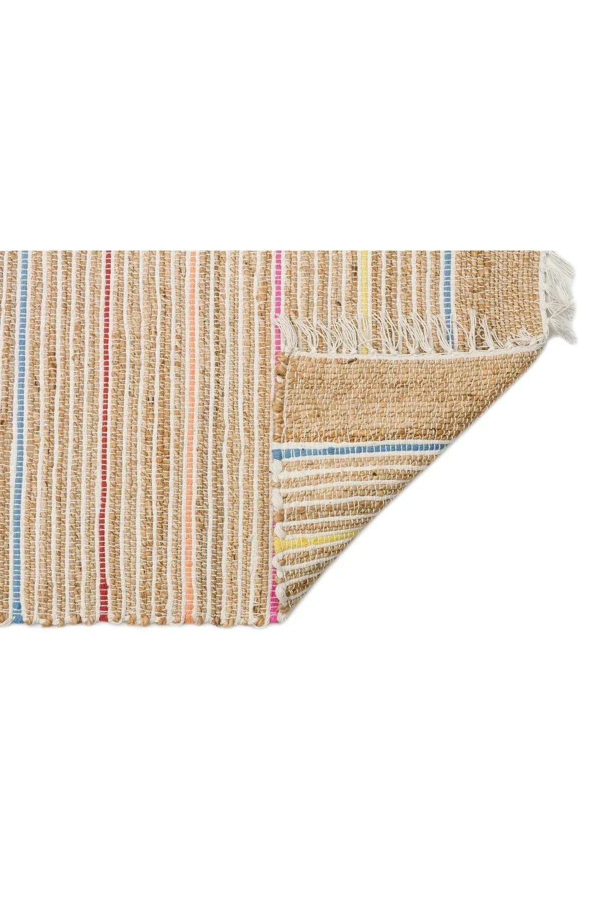Juno Jüt Ech 05 Natural Multy Flatweave El Dokuma Naturel Jüt Hasır Halı - HALI VAGONU