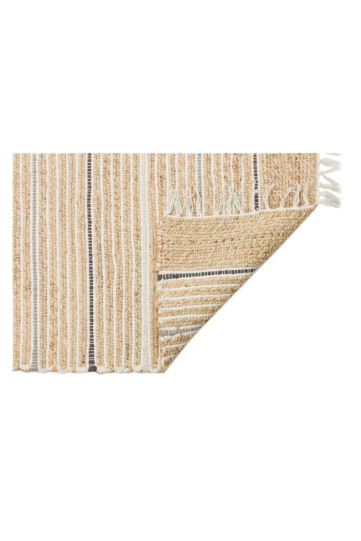 Juno Jüt Ech 05 Natural Multy Flatweave El Dokuma Naturel Jüt Hasır Halı - HALI VAGONU