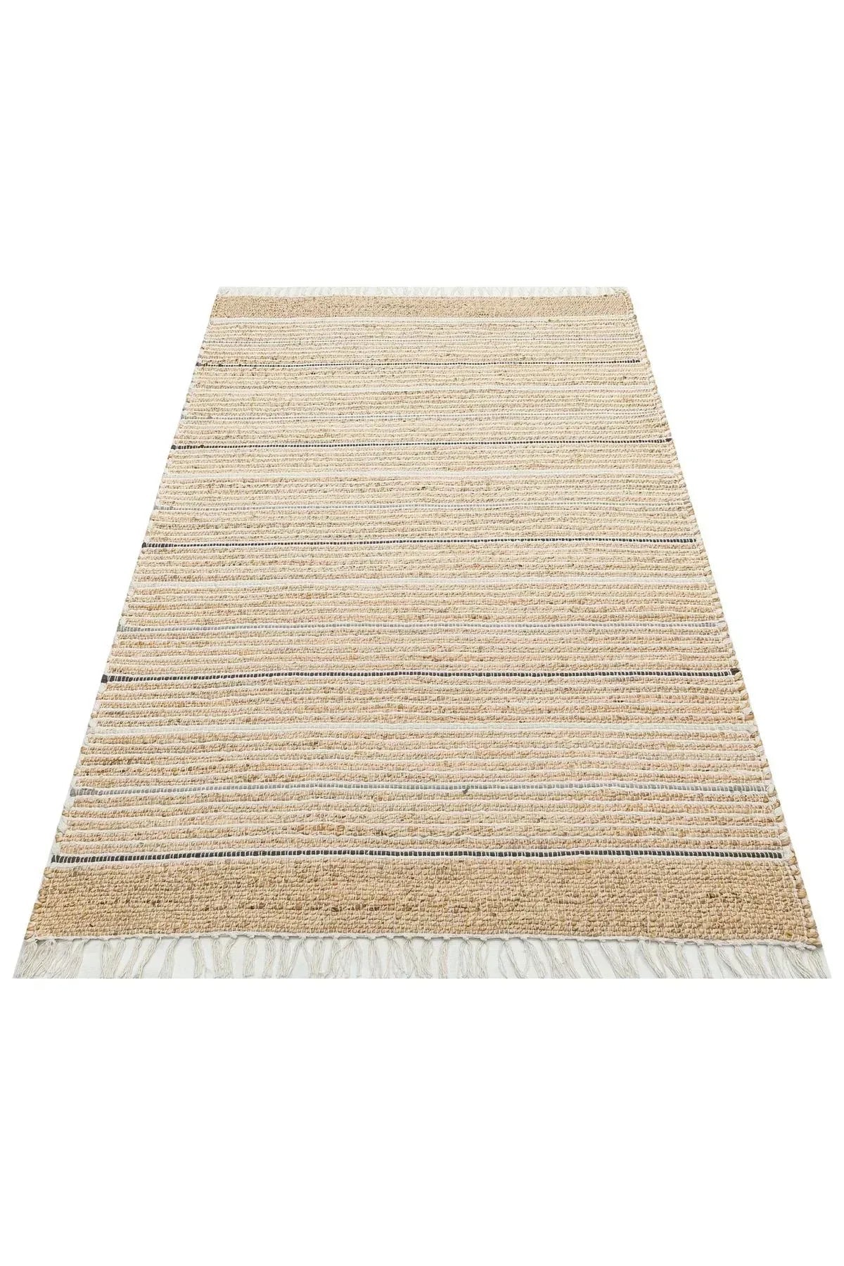 Juno Jüt Ech 05 Natural Multy Flatweave El Dokuma Naturel Jüt Hasır Halı - HALI VAGONU