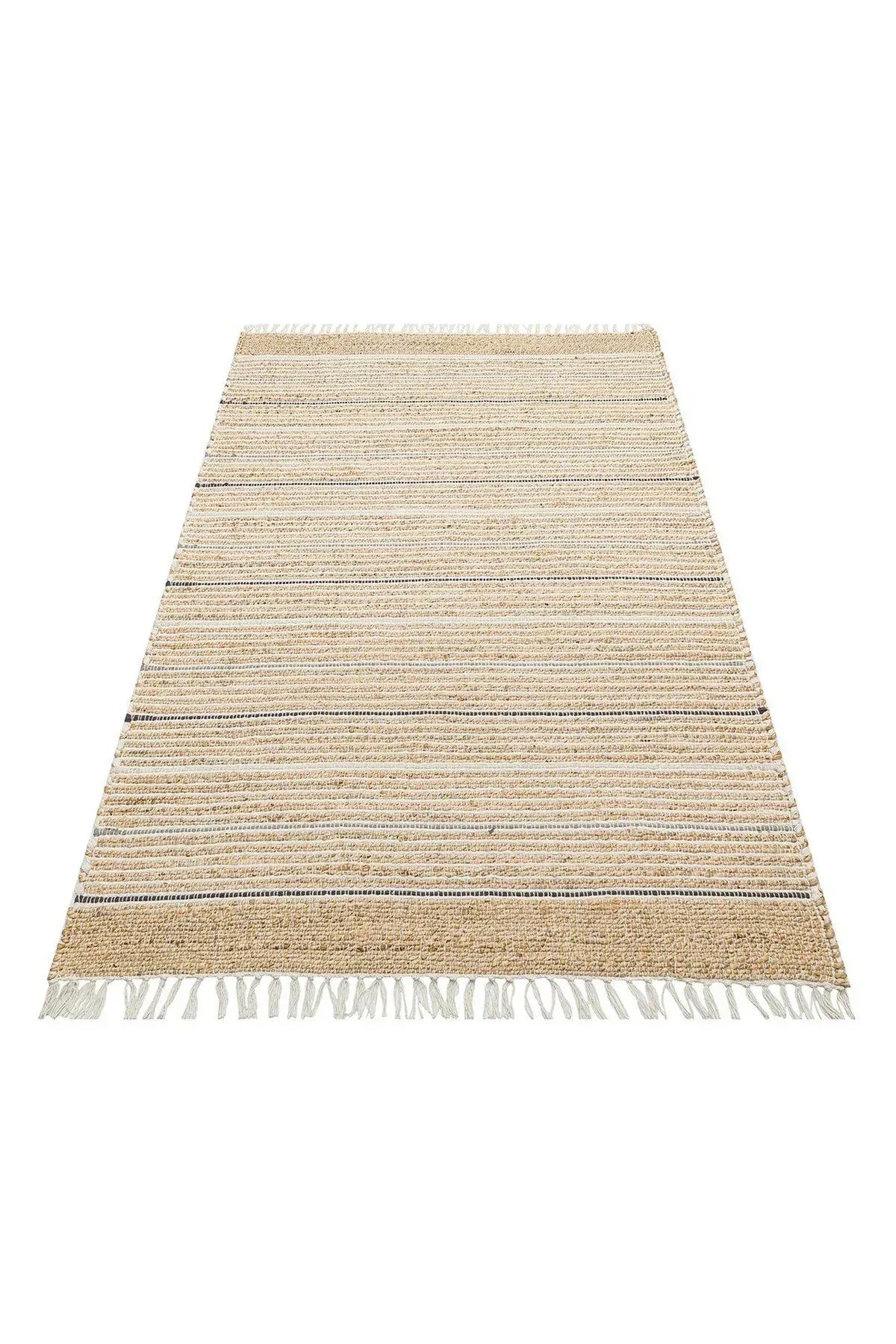 Juno Jüt Ech 05 Natural Multy Flatweave El Dokuma Naturel Jüt Hasır Halı - HALI VAGONU