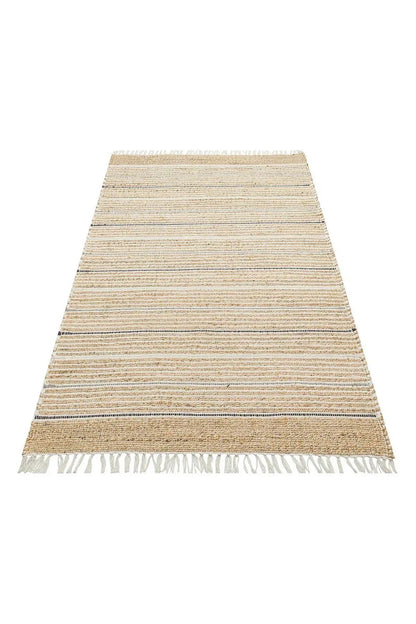 Juno Jüt Ech 05 Natural Multy Flatweave El Dokuma Naturel Jüt Hasır Halı - HALI VAGONU