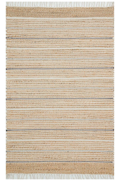 Juno Jüt Ech 05 Natural Multy Flatweave El Dokuma Naturel Jüt Hasır Halı - HALI VAGONU