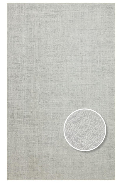 KALAHARİ KLH PLAIN SILVER Özel Dokuma Tekniği Ile Üretilen Modern Sade Desenli Makine Halısı - HALI VAGONU