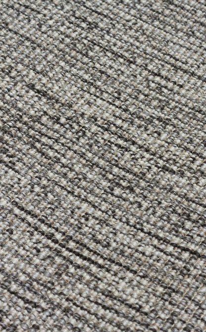 Kırçıllı Gri Kumaş Bordürlü Sisal Halı - El Yapımı, Dayanıklı, Modern Tasarım - ZHR_2705_Grey_BRD_Dark_Mix - HALI VAGONU