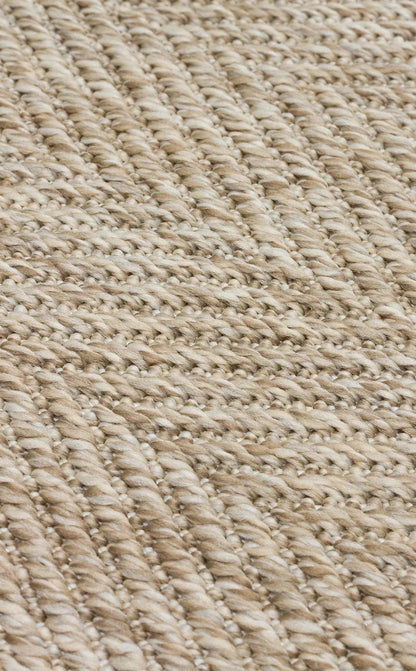 Krem Kumaş Bordürlü Balık Sırtı Desenli Bej Sisal Halı - El Yapımı, Dayanıklı, Modern Tasarım - ZHR_2704_L.Beige_BRD_Beige - HALI VAGONU