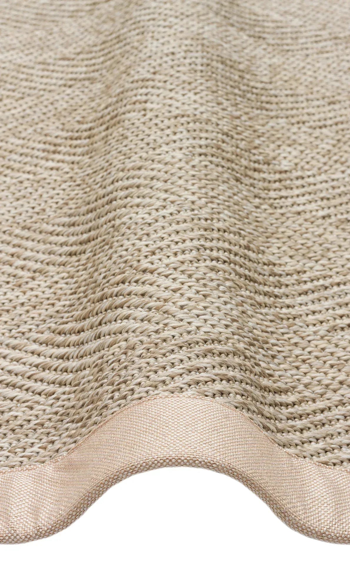 Krem Kumaş Bordürlü Balık Sırtı Desenli Bej Sisal Halı - El Yapımı, Dayanıklı, Modern Tasarım - ZHR_2704_L.Beige_BRD_Beige - HALI VAGONU