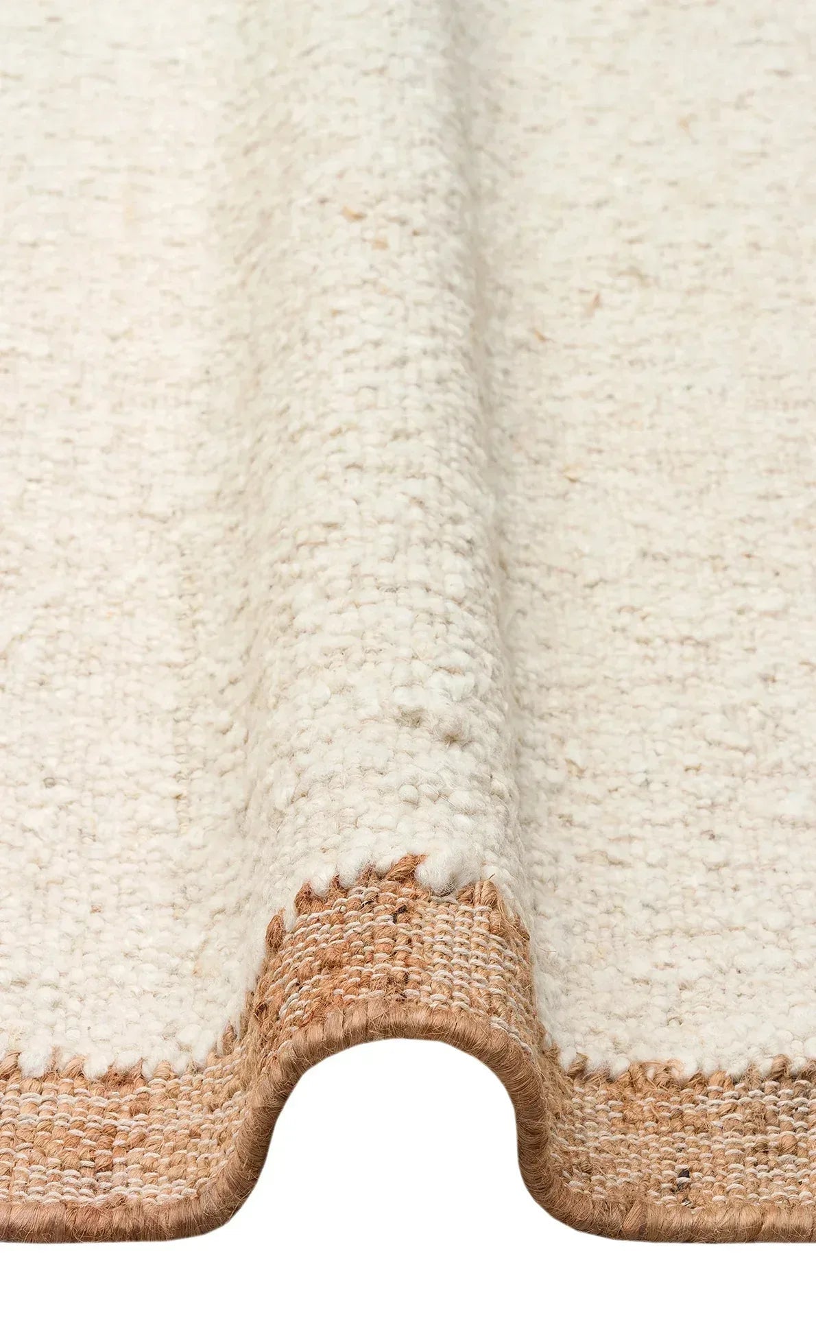 LHASA LHS 01 CREAM NATURAL Yün ve Jüt ile Üretilen Örme El Dokuma Halı - HALI VAGONU