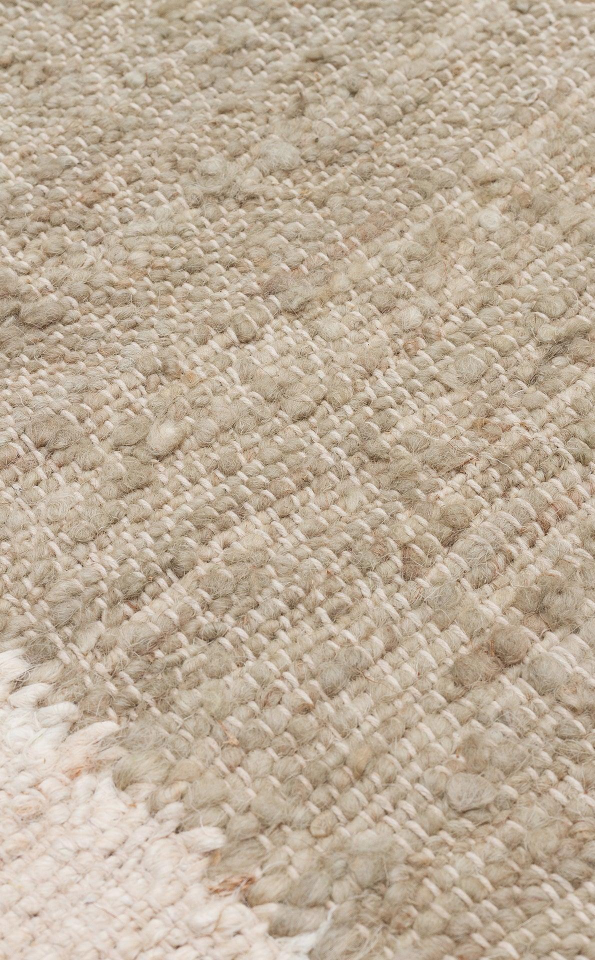 LHASA LHS 01 MINT CREAM Yün ve Jüt ile Üretilen Örme El Dokuma Halı - HALI VAGONU