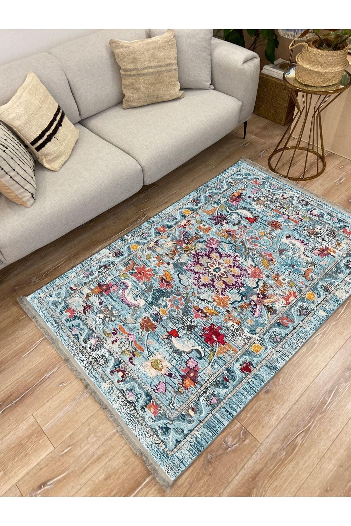 Mars Serisi Eskitme Desen Kaymaz Taban Şönil Halı - HALI VAGONU