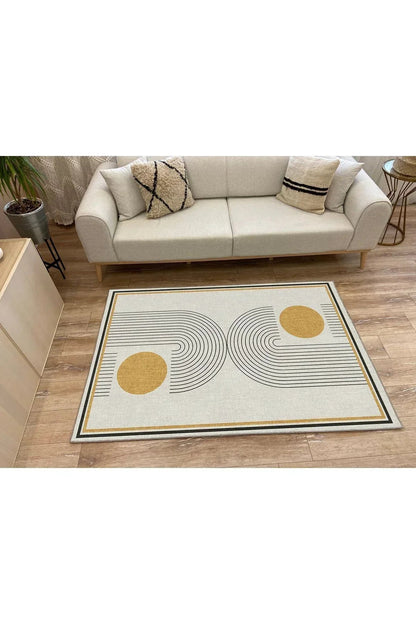 Modern Stil soyut halı kilim bej halı iskandinav halı salon halısı peluş halı Yıkanabilen Halı - HALI VAGONU