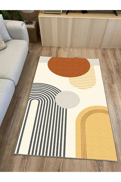 Modern Stil soyut halı kilim bej halı iskandinav halı salon halısı peluş halı Yıkanabilen Halı - HALI VAGONU