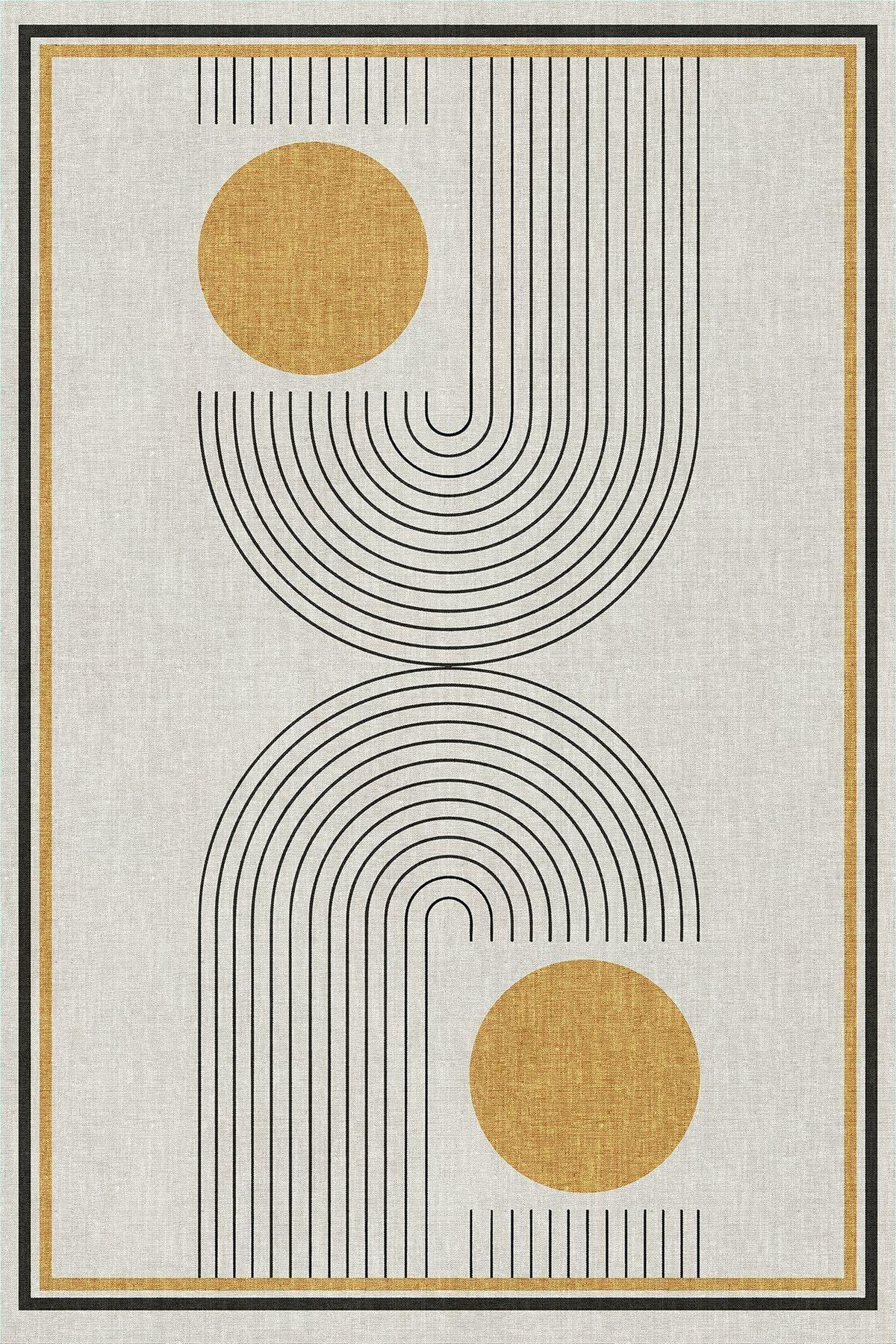 Modern Stil soyut halı kilim bej halı iskandinav halı salon halısı peluş halı Yıkanabilen Halı - HALI VAGONU