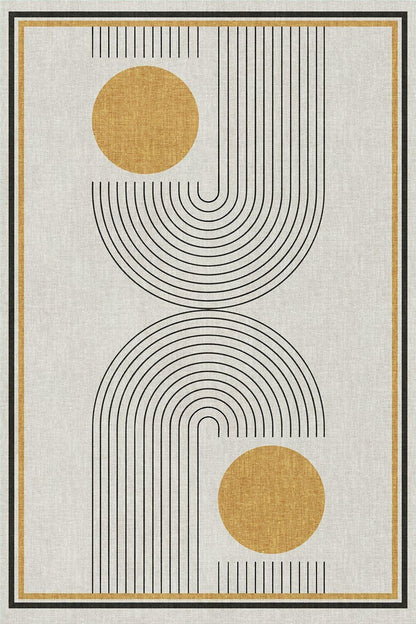 Modern Stil soyut halı kilim bej halı iskandinav halı salon halısı peluş halı Yıkanabilen Halı - HALI VAGONU