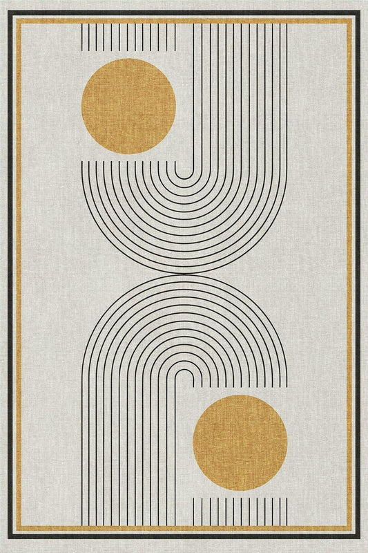 Modern Stil soyut halı kilim bej halı iskandinav halı salon halısı peluş halı Yıkanabilen Halı - HALI VAGONU