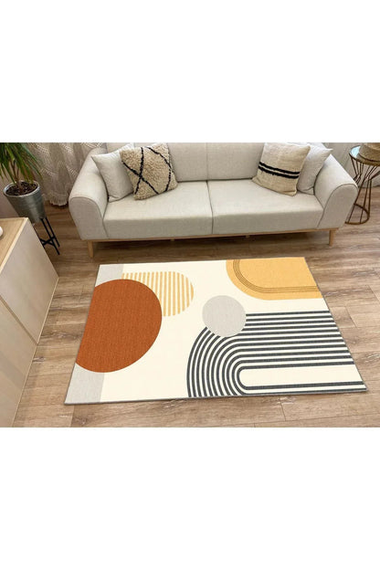 Modern Stil soyut halı kilim bej halı iskandinav halı salon halısı peluş halı Yıkanabilen Halı - HALI VAGONU