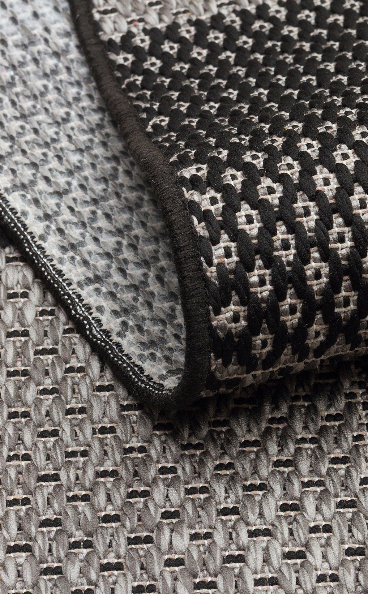 MONO 01 DARK GREY Hav Toz Vermez Kaymaz Tabanlı Sisal Halı - HALI VAGONU