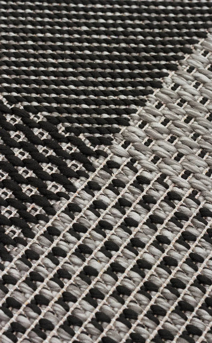 MONO 01 DARK GREY Hav Toz Vermez Kaymaz Tabanlı Sisal Halı - HALI VAGONU
