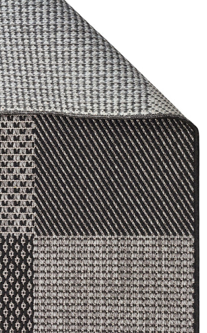 MONO 01 DARK GREY Hav Toz Vermez Kaymaz Tabanlı Sisal Halı - HALI VAGONU