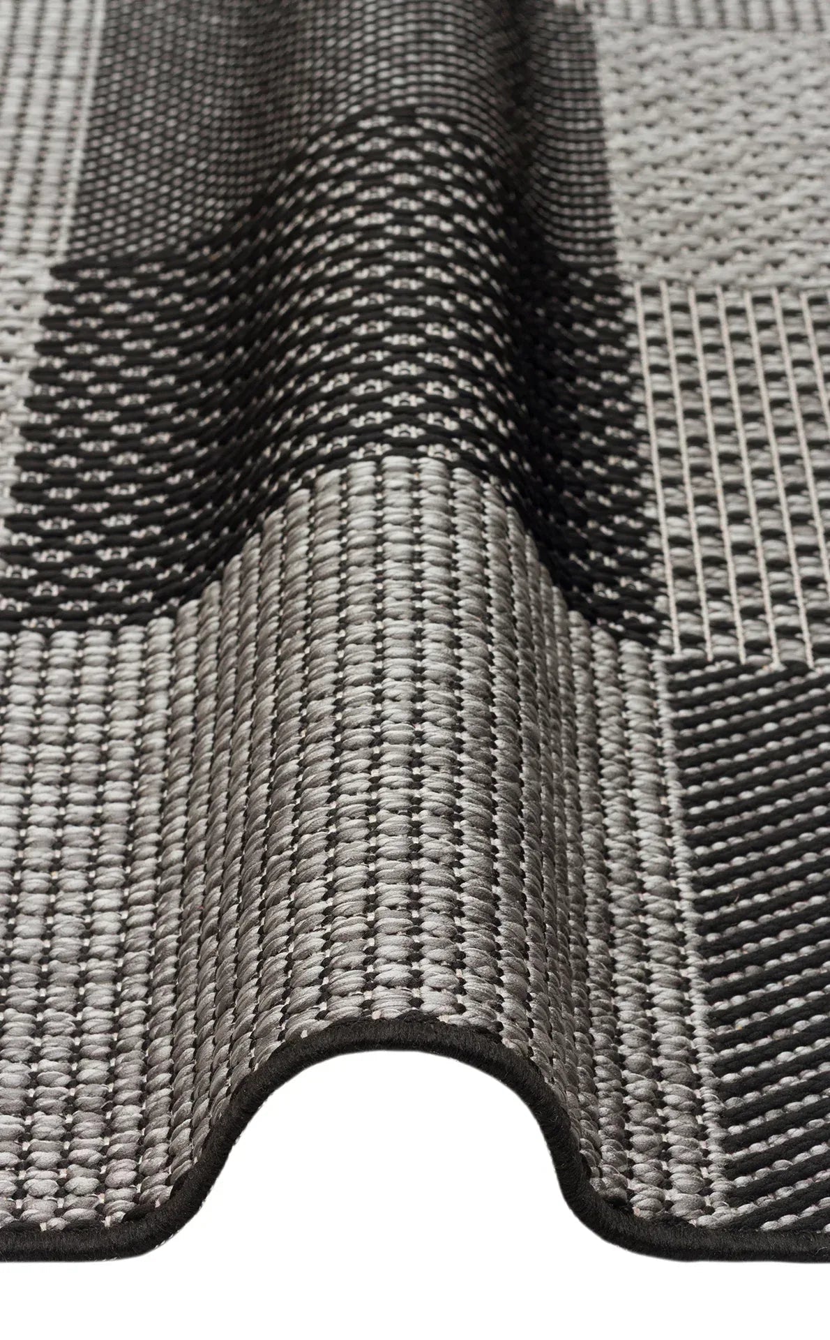 MONO 01 DARK GREY Hav Toz Vermez Kaymaz Tabanlı Sisal Halı - HALI VAGONU