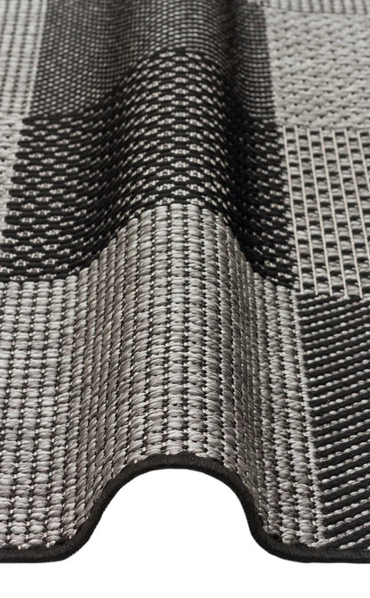 MONO 01 DARK GREY Hav Toz Vermez Kaymaz Tabanlı Sisal Halı - HALI VAGONU