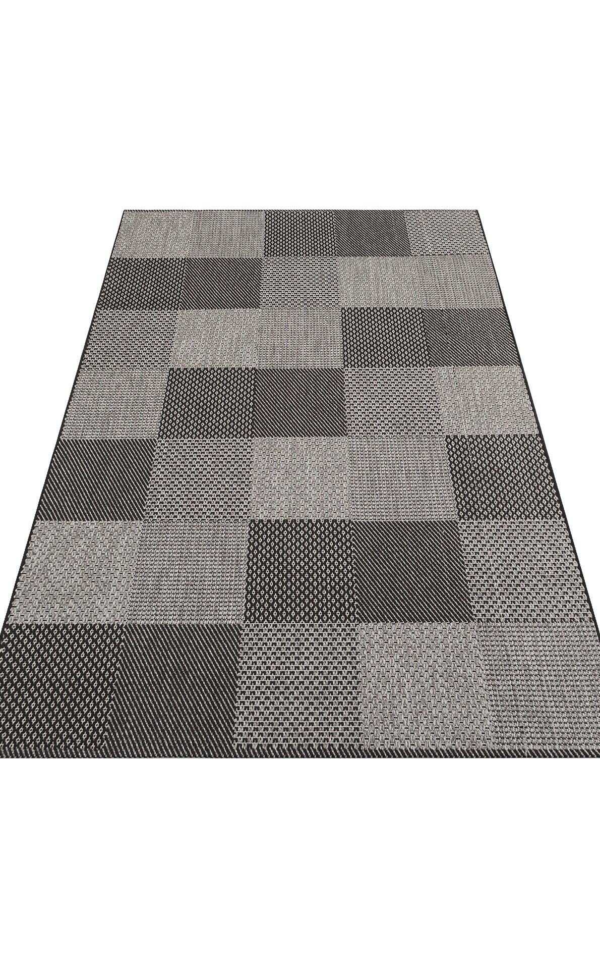 MONO 01 DARK GREY Hav Toz Vermez Kaymaz Tabanlı Sisal Halı - HALI VAGONU