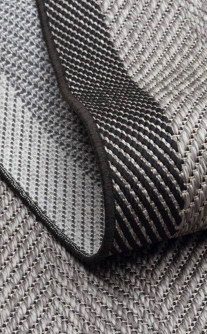 MONO 02 DARK GREY Hav Toz Vermez Kaymaz Tabanlı Sisal Halı - HALI VAGONU