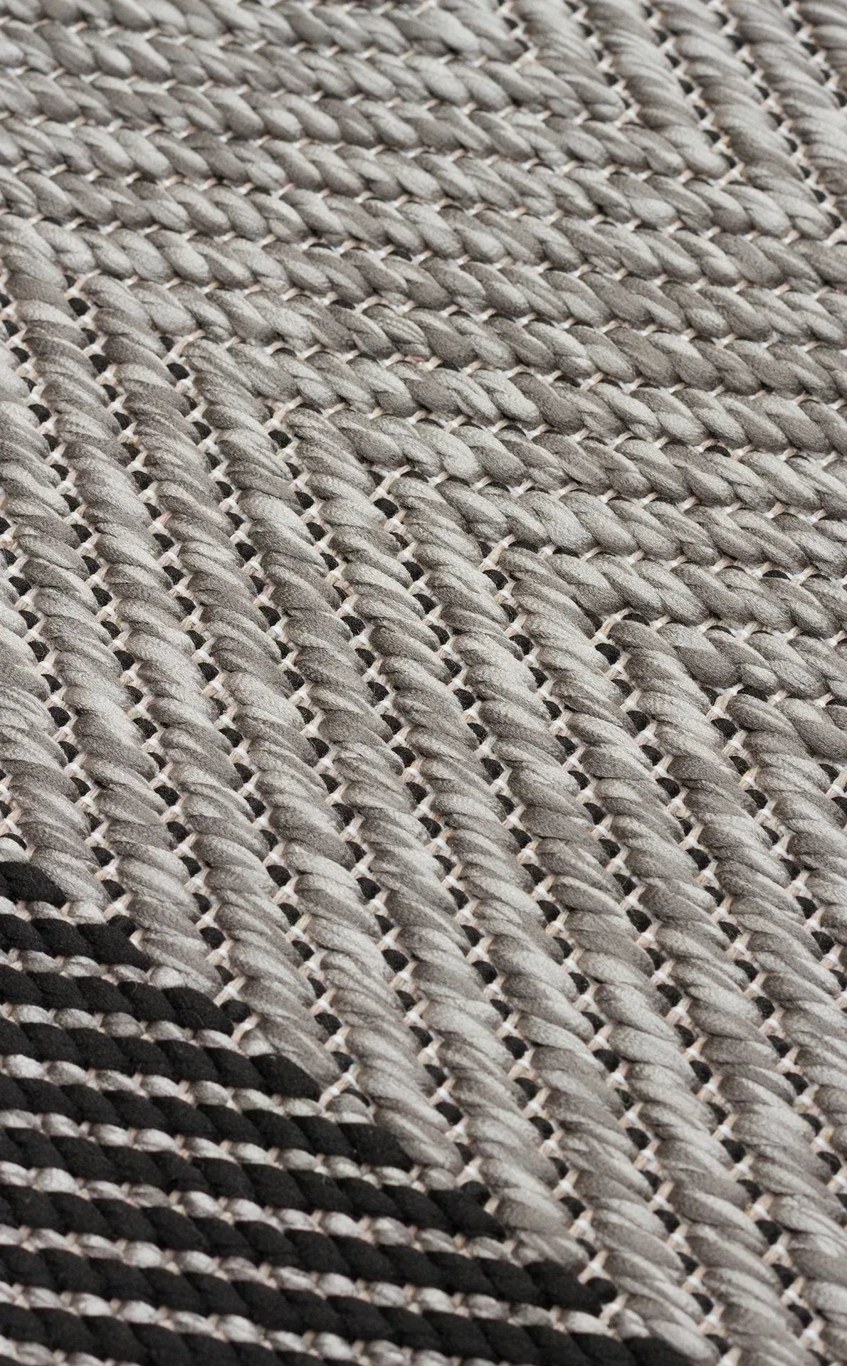 MONO 02 DARK GREY Hav Toz Vermez Kaymaz Tabanlı Sisal Halı - HALI VAGONU