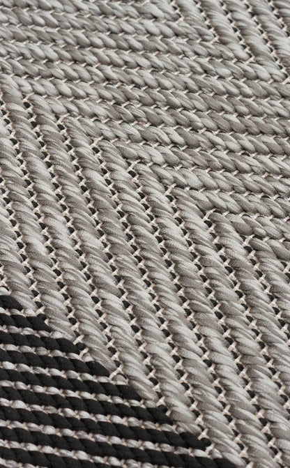 MONO 02 DARK GREY Hav Toz Vermez Kaymaz Tabanlı Sisal Halı - HALI VAGONU