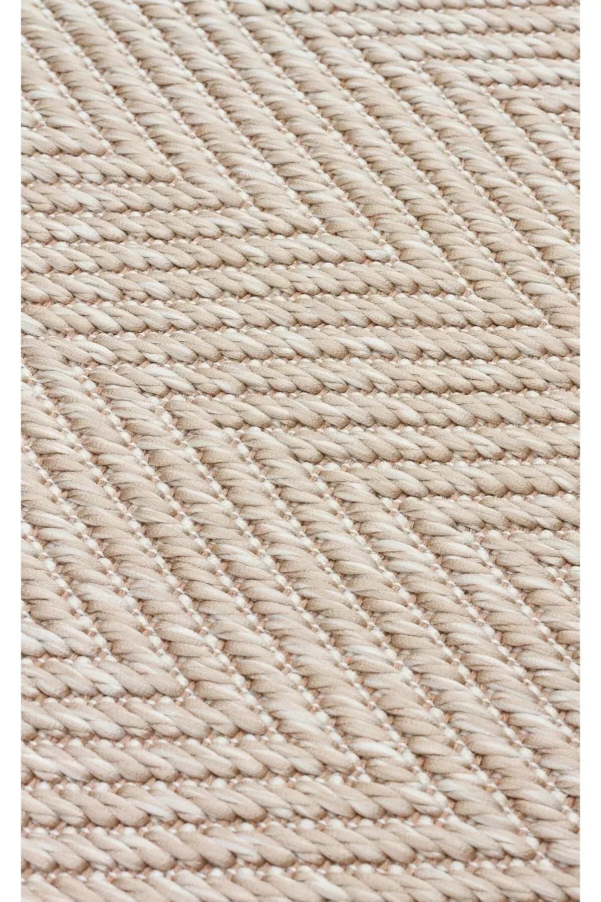 MONO MNO 02 BEIGE Hav Toz Vermez Kaymaz Tabanlı Sisal Halı - HALI VAGONU