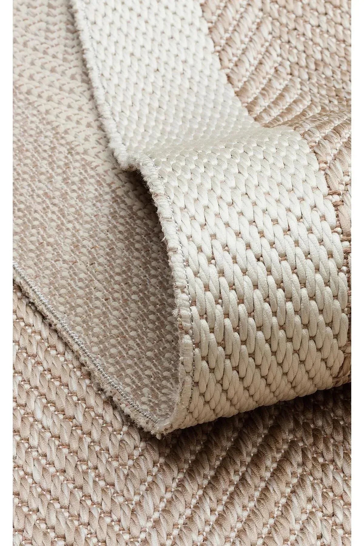MONO MNO 02 BEIGE Hav Toz Vermez Kaymaz Tabanlı Sisal Halı - HALI VAGONU
