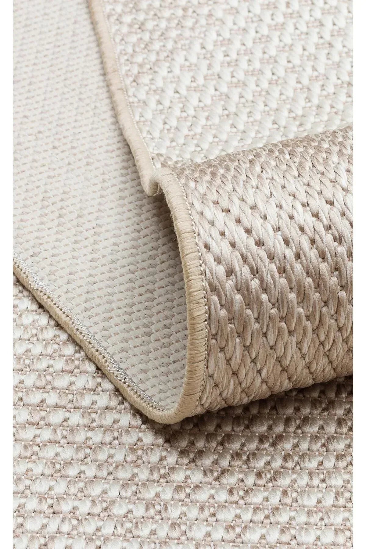 MONO MNO 03 BEIGE Hav Toz Vermez Kaymaz Tabanlı Sisal Halı - HALI VAGONU